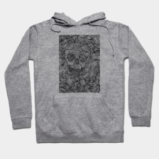 Paul Telling - Skull Threads_Psychedelic line art pattern Hoodie